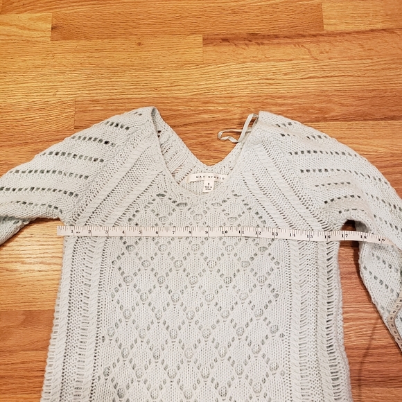 Max Studio Seafoam Green Crochet Sweater - Picture 9 of 10